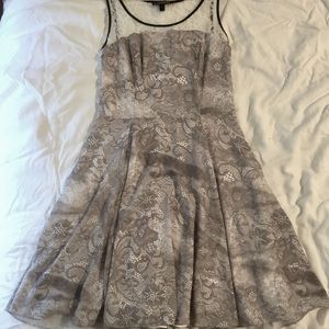 Lace Printed A-line dress